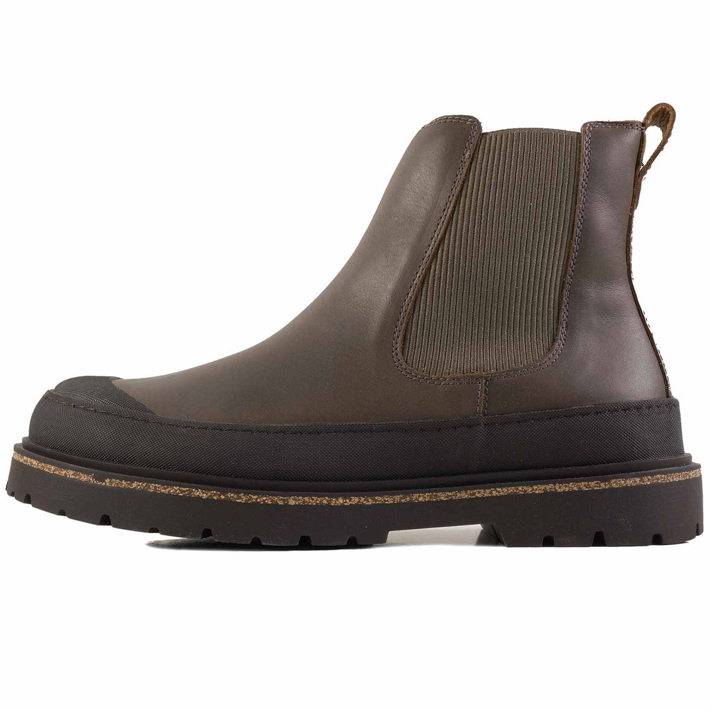 Birkenstock Womens Prescott Slip On Oiled Leather - Concrete Grey