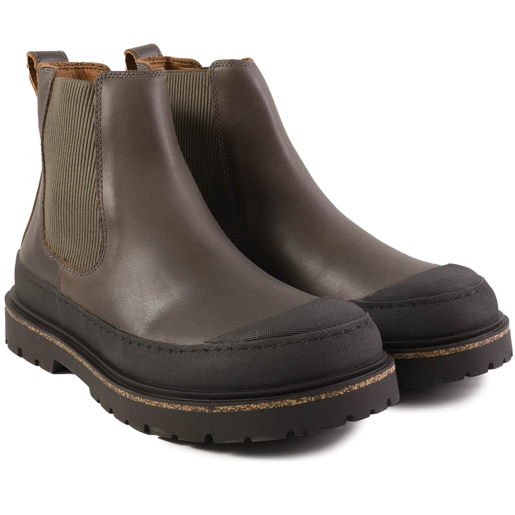 Birkenstock Womens Prescott Slip On Oiled Leather - Concrete Grey