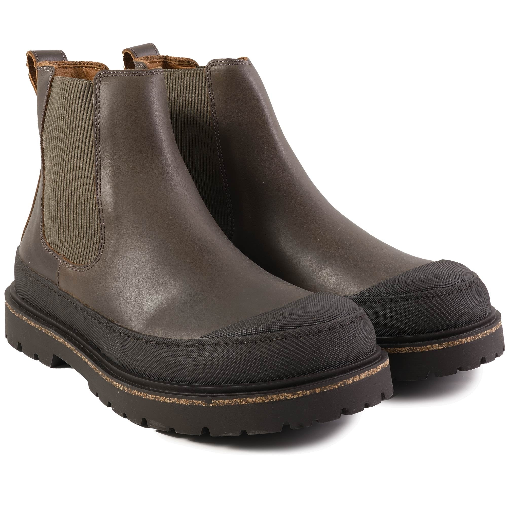 Birkenstock Womens Prescott Slip On Oiled Leather - Concrete Grey