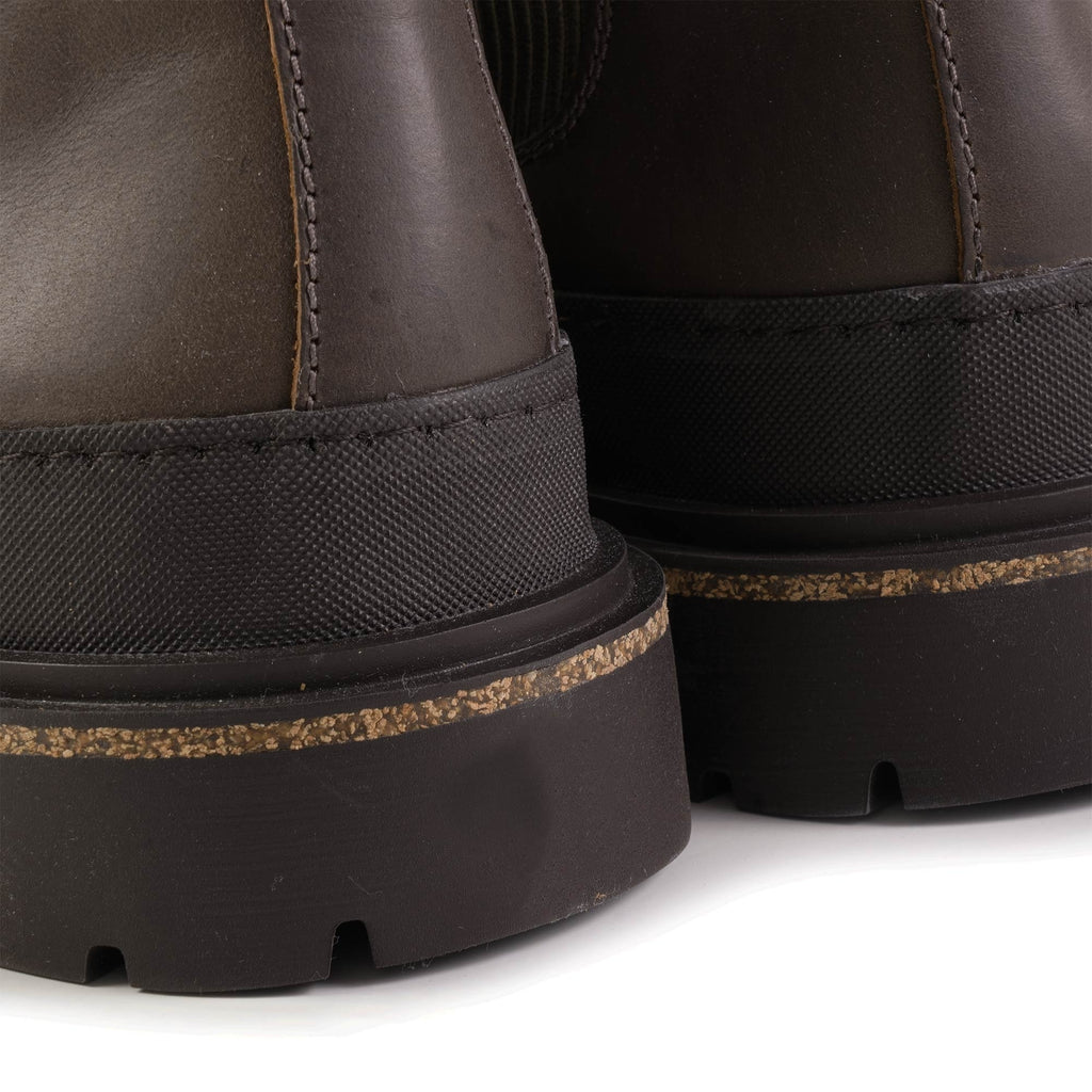 Birkenstock Womens Prescott Slip On Oiled Leather - Concrete Grey