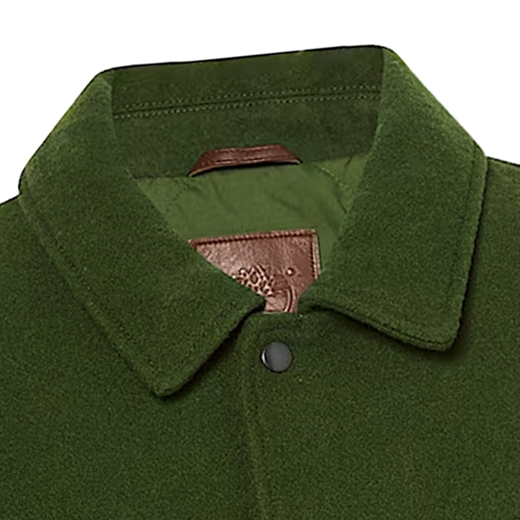 Timberland Leather Letterman Jacket - Dark Green