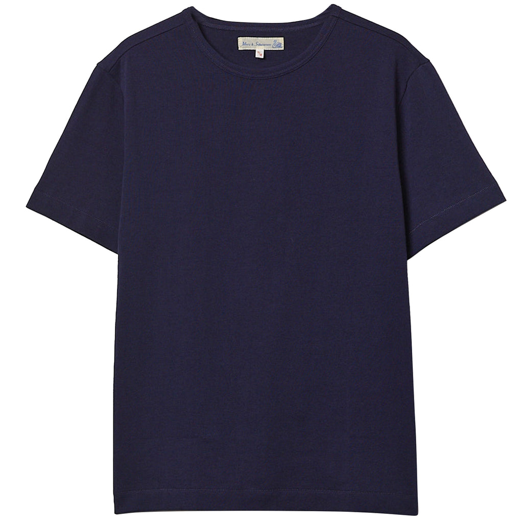 Merz b Schwanen 215 Loopwheeled T-Shirt - Ink Blue