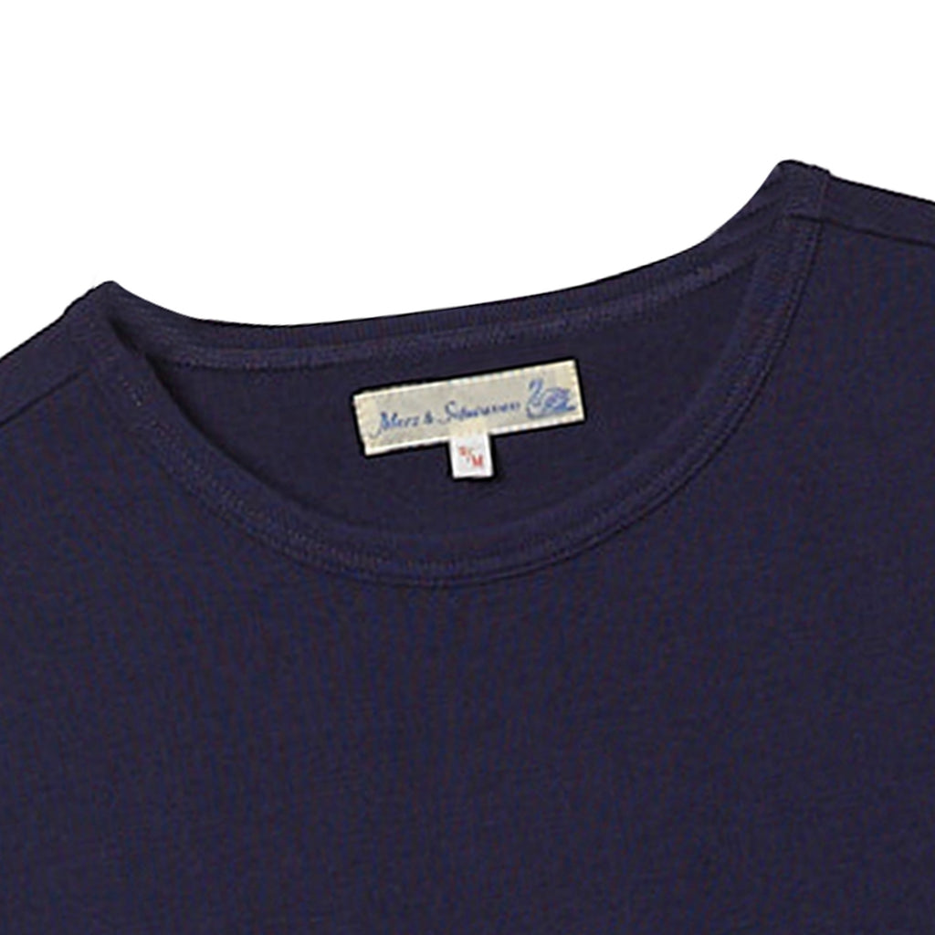 Merz b Schwanen 215 Loopwheeled T-Shirt - Ink Blue
