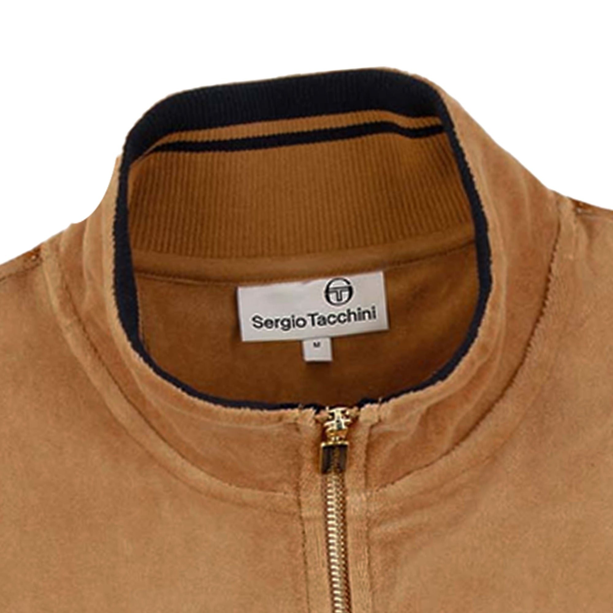 Damarindo Velour Track Top - Almond/Maritime Blue