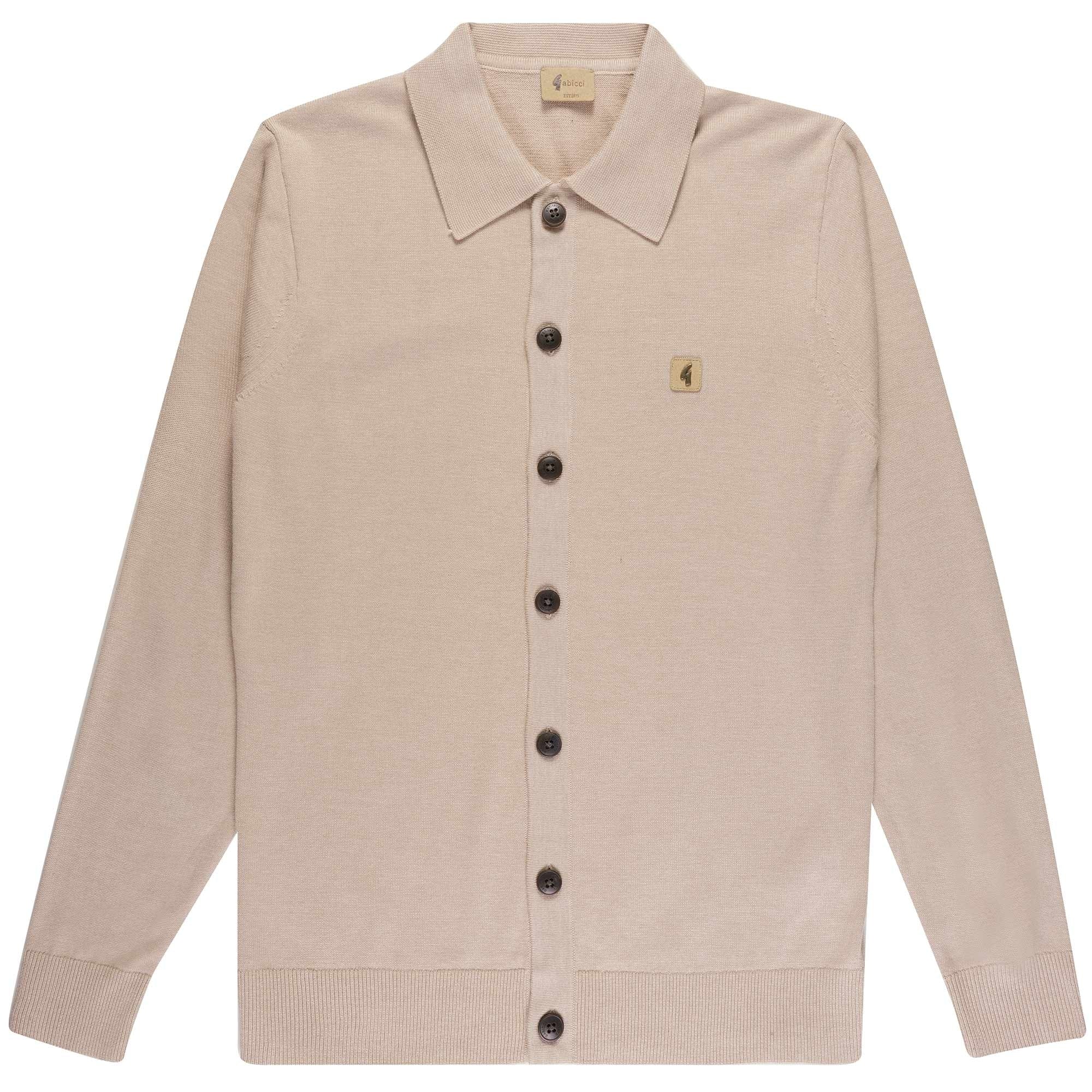 Gabicci Vintage Azima Polo Cardigan - Granola