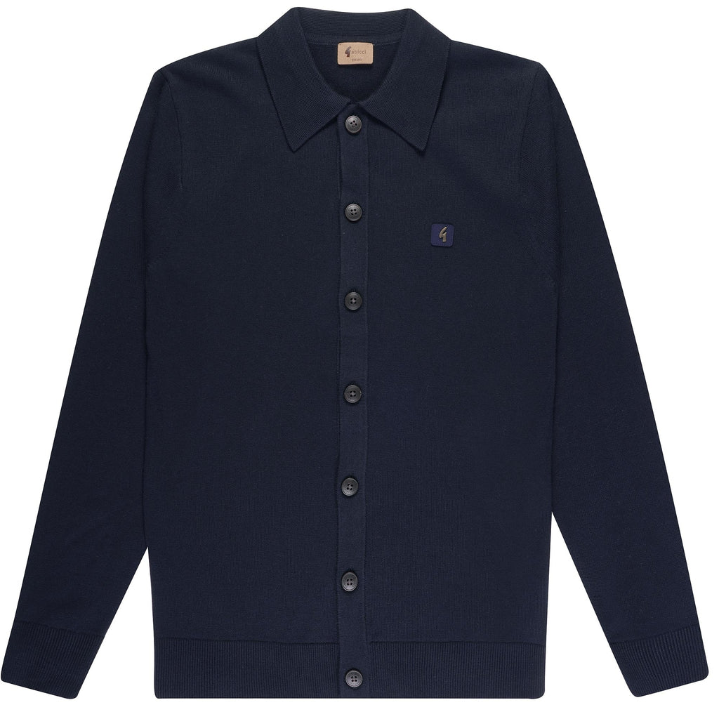 Gabicci Vintage Azima Polo Cardigan - Navy