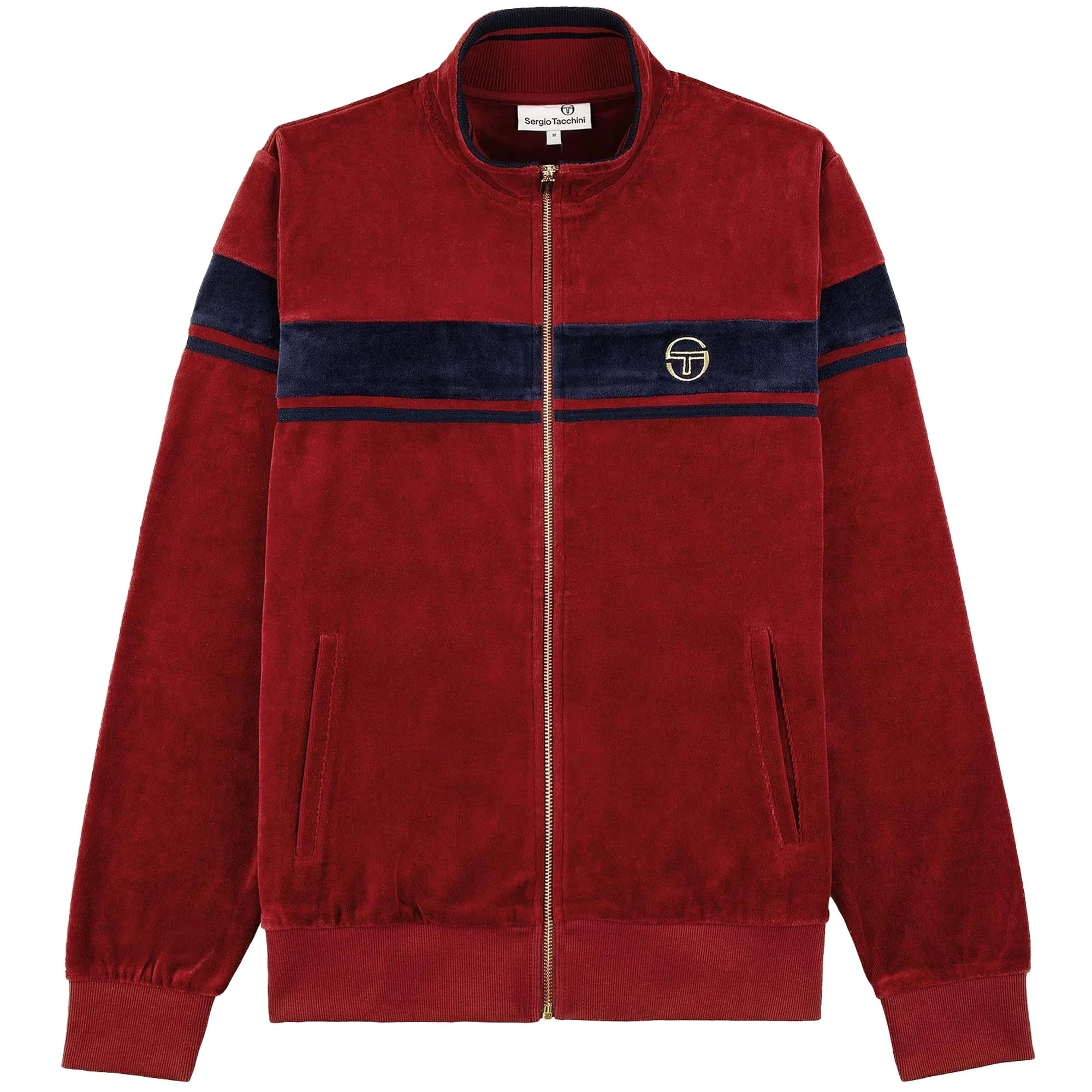 Sergio Tacchini Damarindo Velour Track Top - Merlot