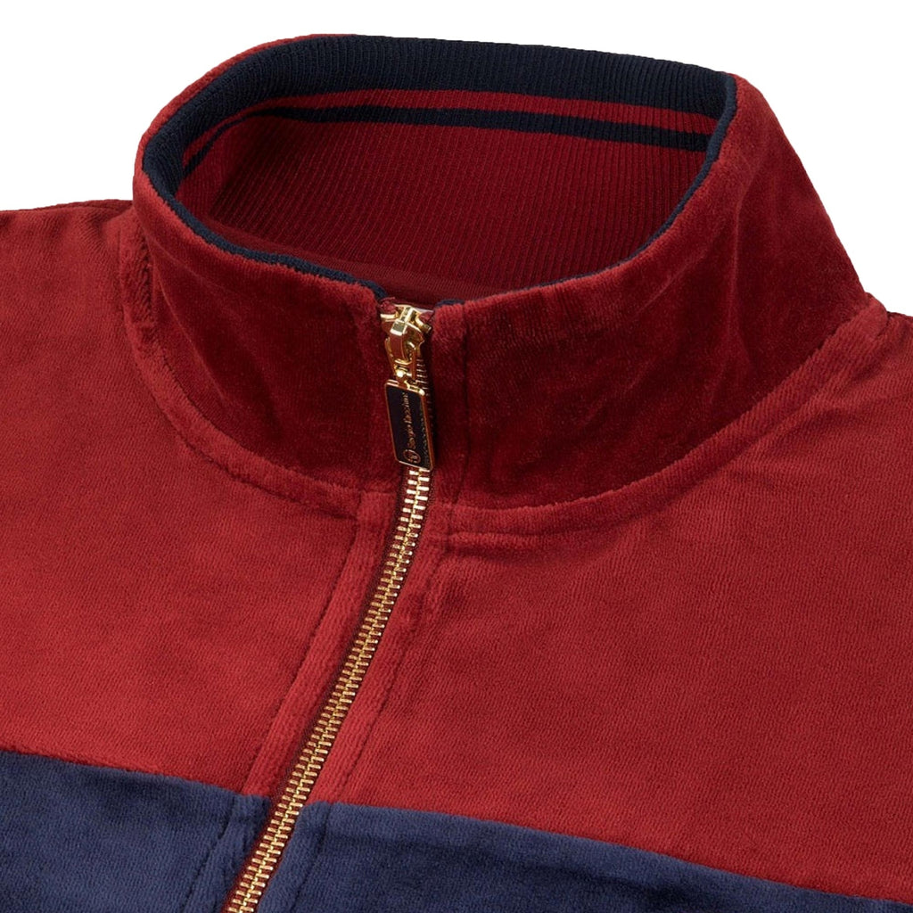Sergio Tacchini Damarindo Velour Track Top - Merlot