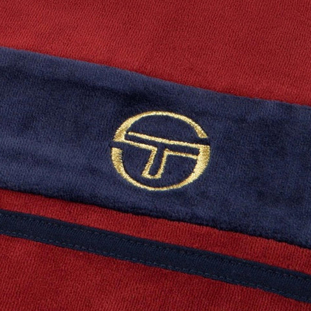 Sergio Tacchini Damarindo Velour Track Top - Merlot