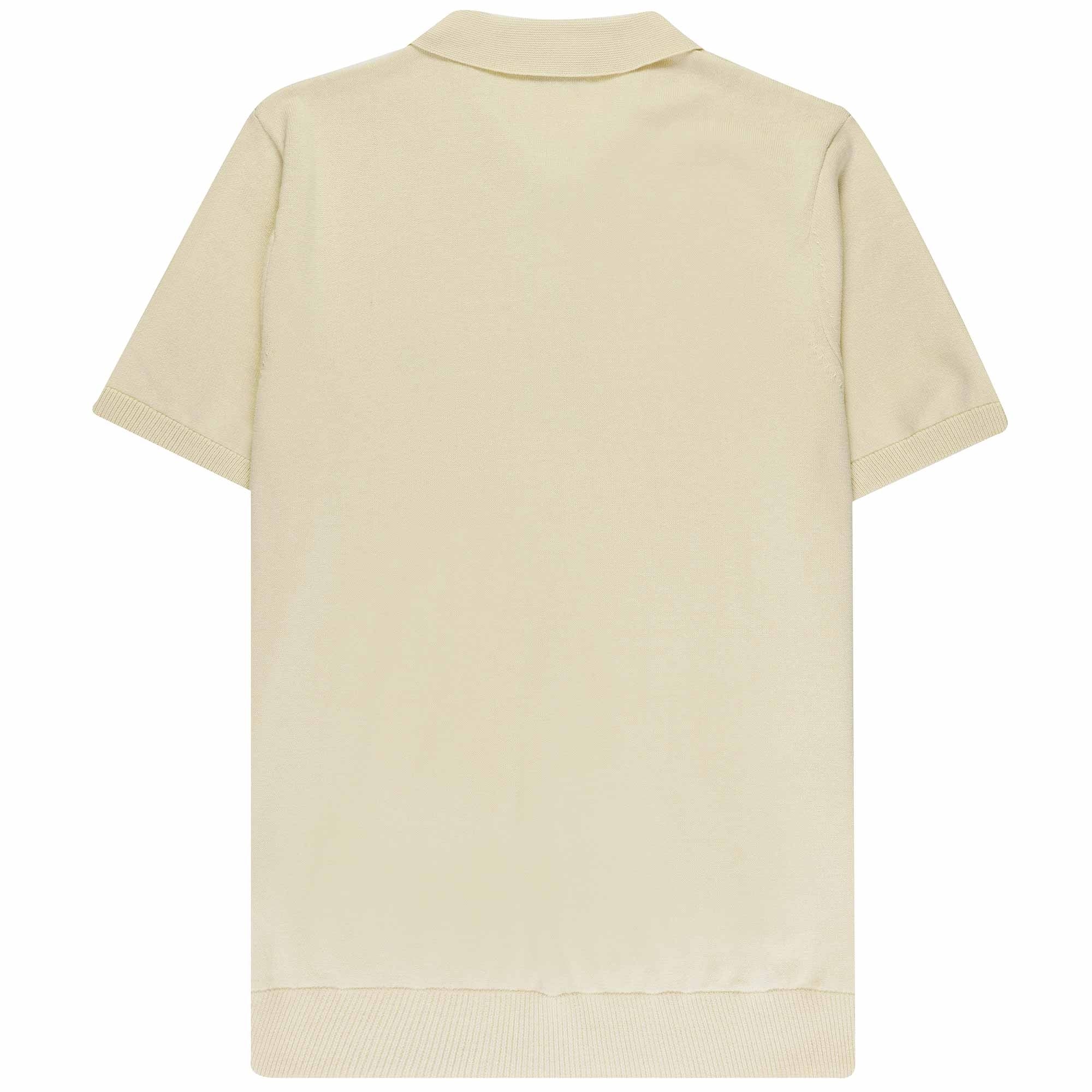 Gabicci Vintage Jackson Short Sleeve Polo Shirt - Oatmeal