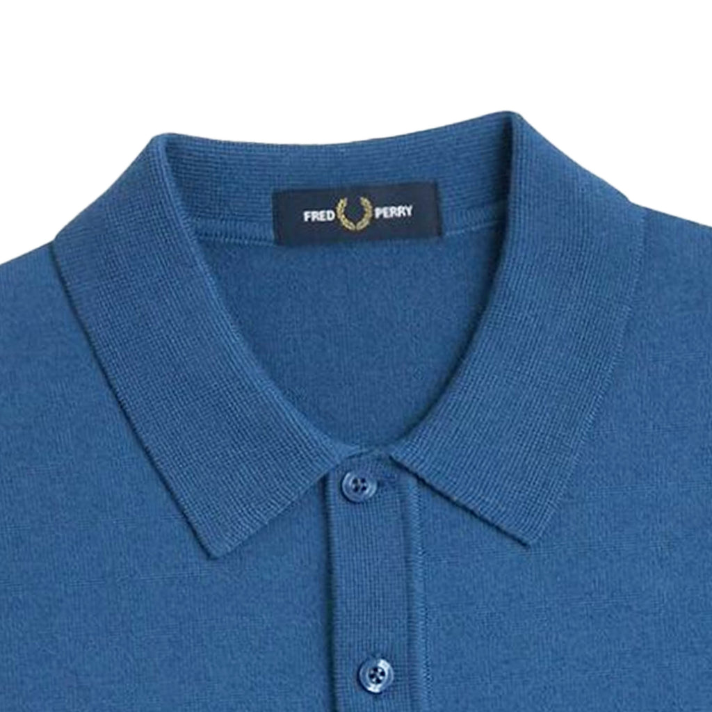 Fred Perry Classic Knitted Shirt - Midnight Blue