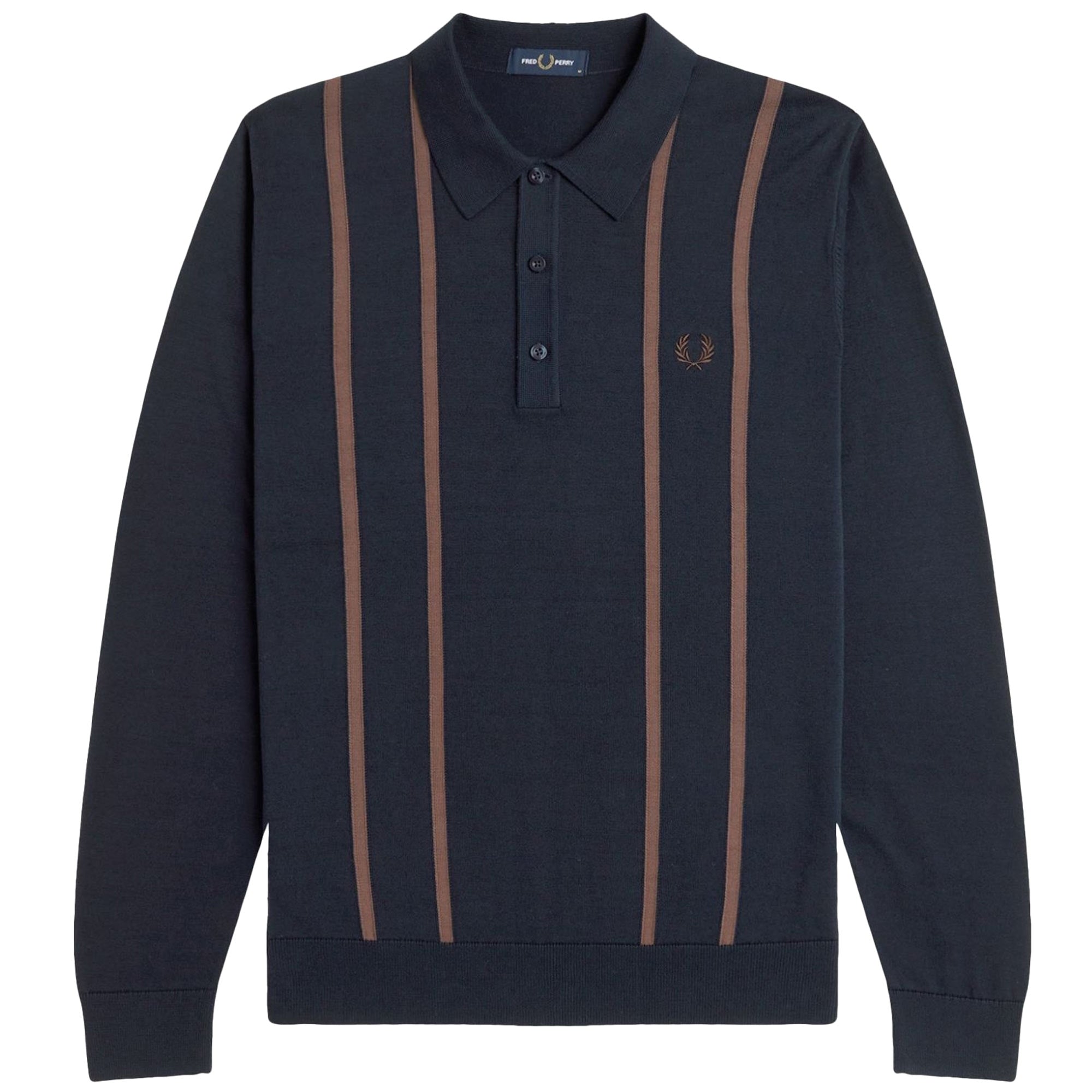 Fred Perry Knitted Shirt - Navy