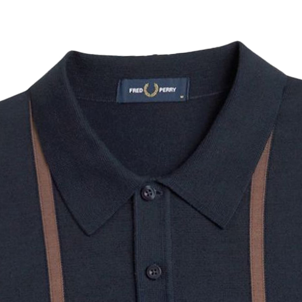 Fred Perry Knitted Shirt - Navy