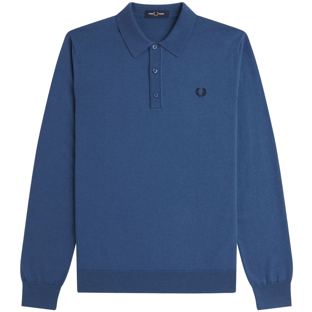 Fred Perry Classic Knitted Shirt - Midnight Blue