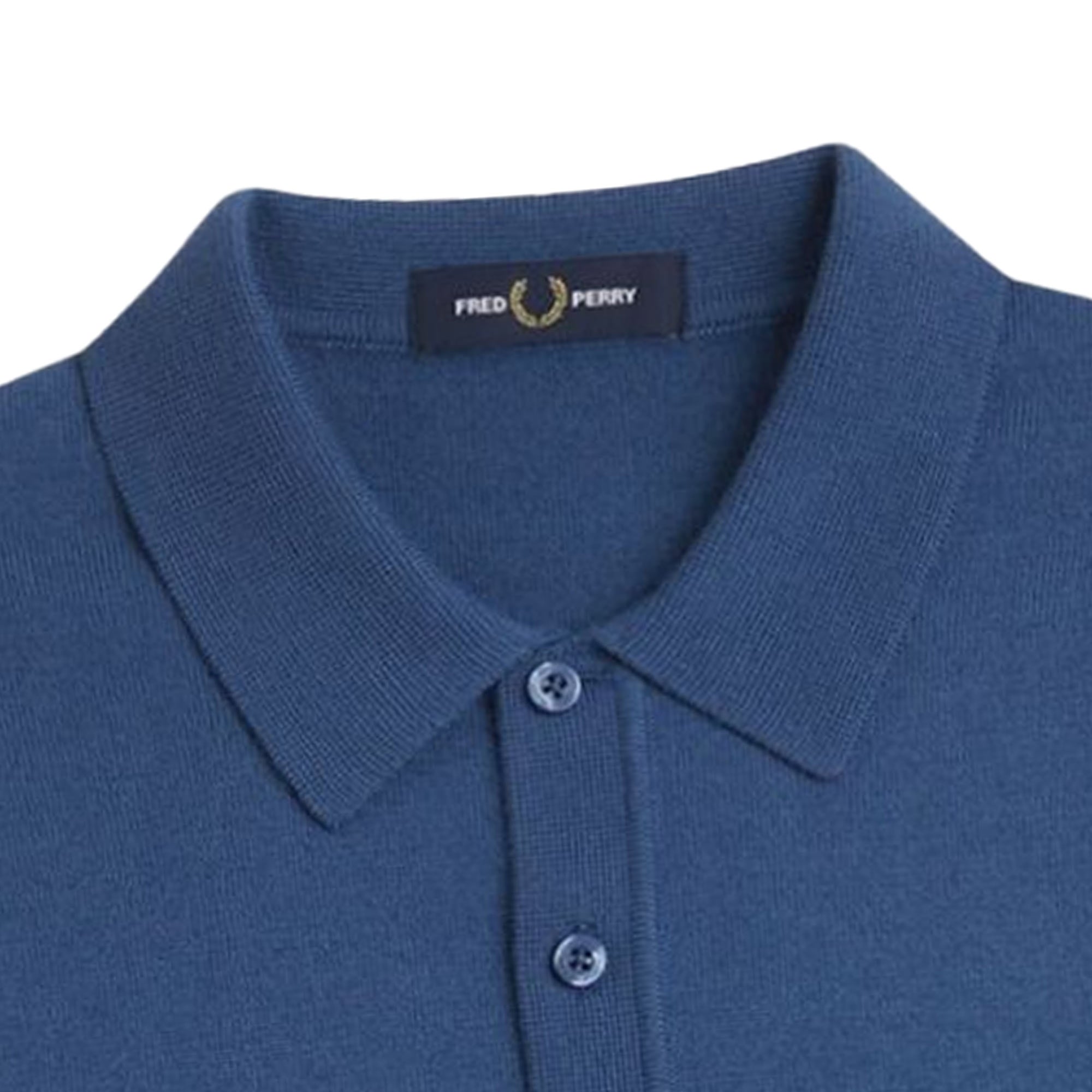 Fred Perry Classic Knitted Shirt - Midnight Blue