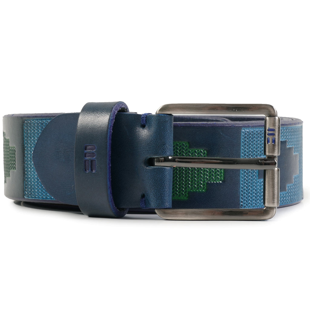 Miguel Bellido Belts Leather Motif Belt - Blue