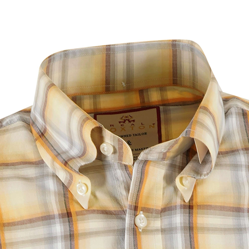 Real Hoxton Long Sleeve Shirt - Cross Hatch Plaid Check