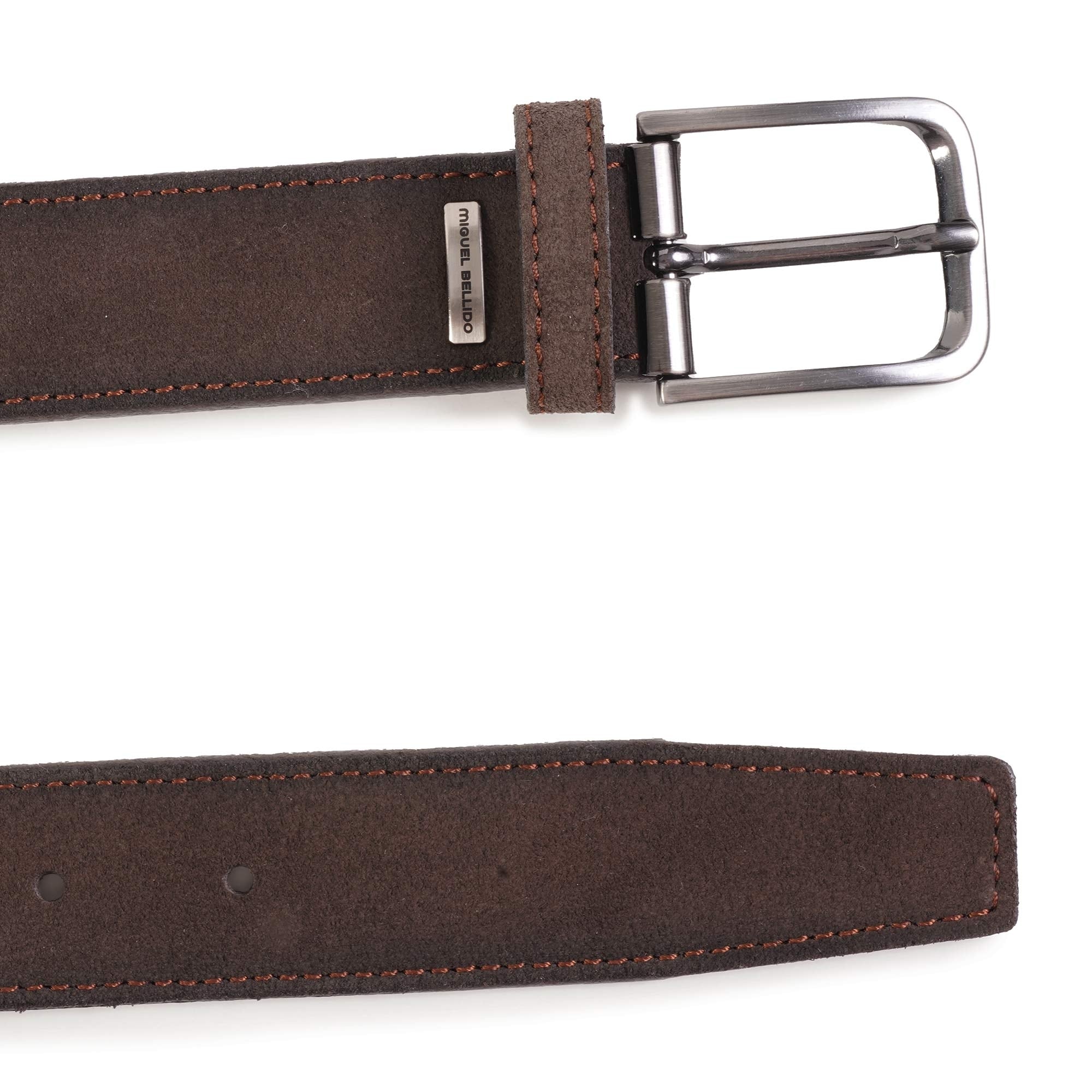 Suede Belt - Dark Brown