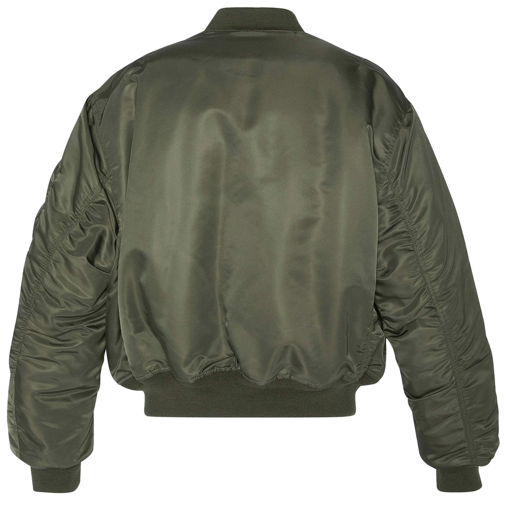 Recycled Nylon MA-1 90's Fit Bomber Jacket - Khaki