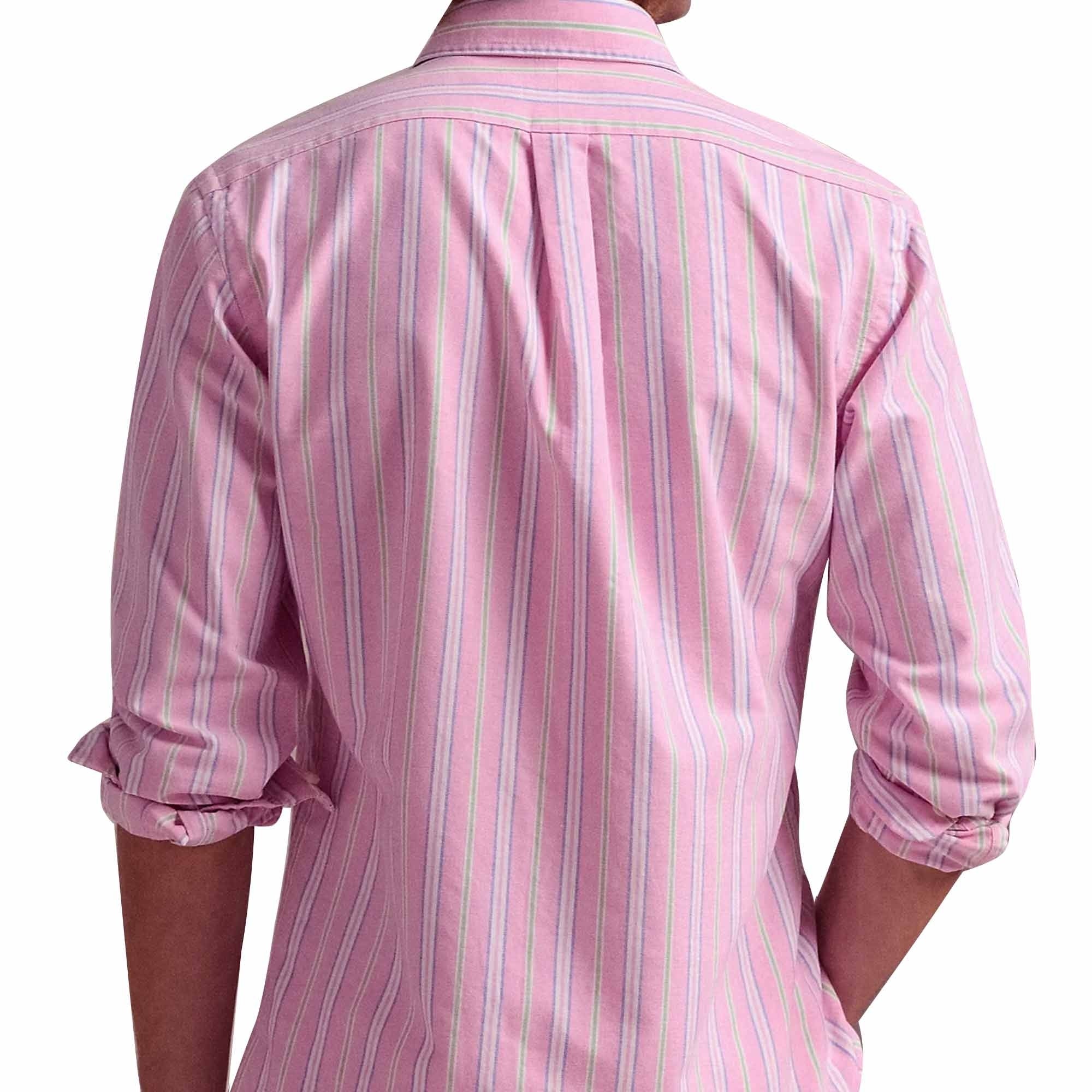 Polo Ralph Lauren Custom Fit Striped Oxford Shirt - Pink