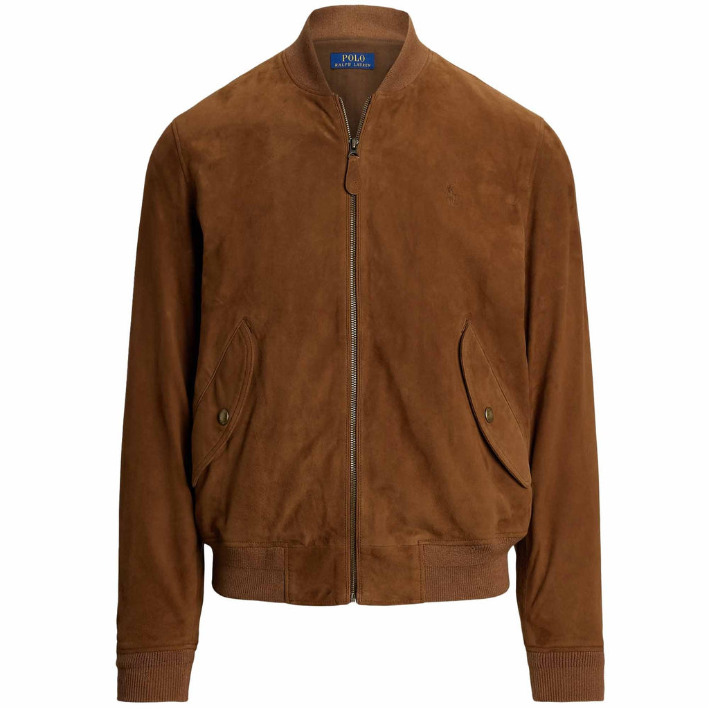 Polo Ralph Lauren Suede Bomber Jacket - Brown