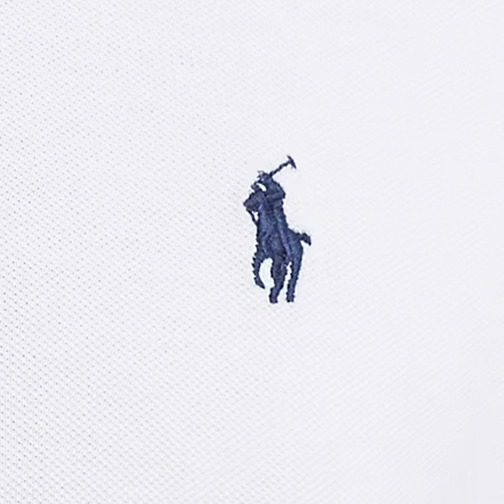 Polo Ralph Lauren Custom Slim Fit Mesh Polo Shirt - White