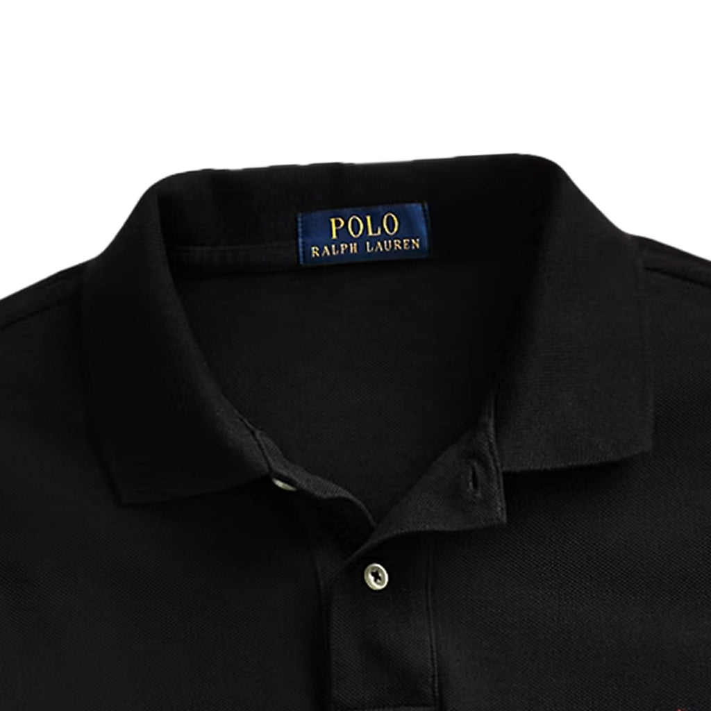 Polo Ralph Lauren Custom Slim Fit Mesh Polo Shirt - Black