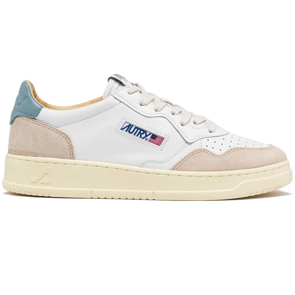 Autry Medalist Low Sneaker - White and Blue