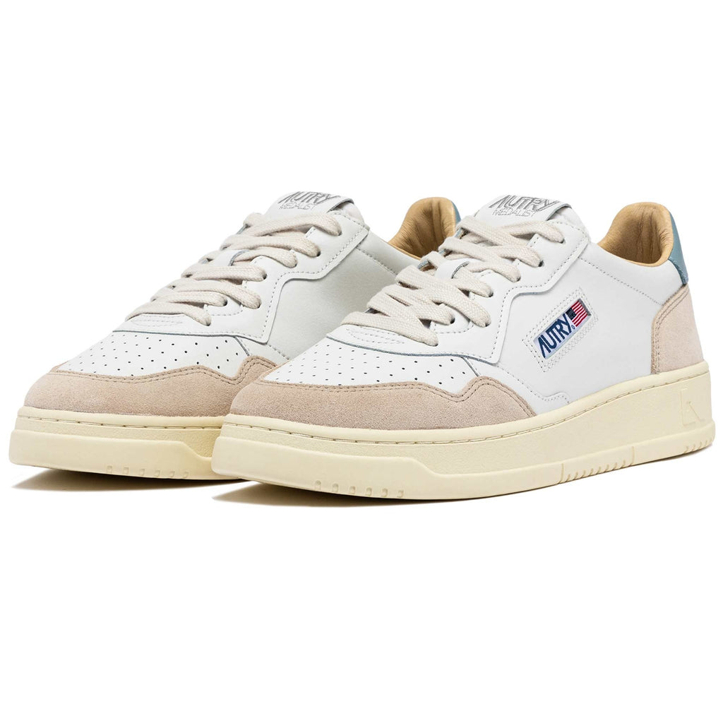 Autry Medalist Low Sneaker - White and Blue