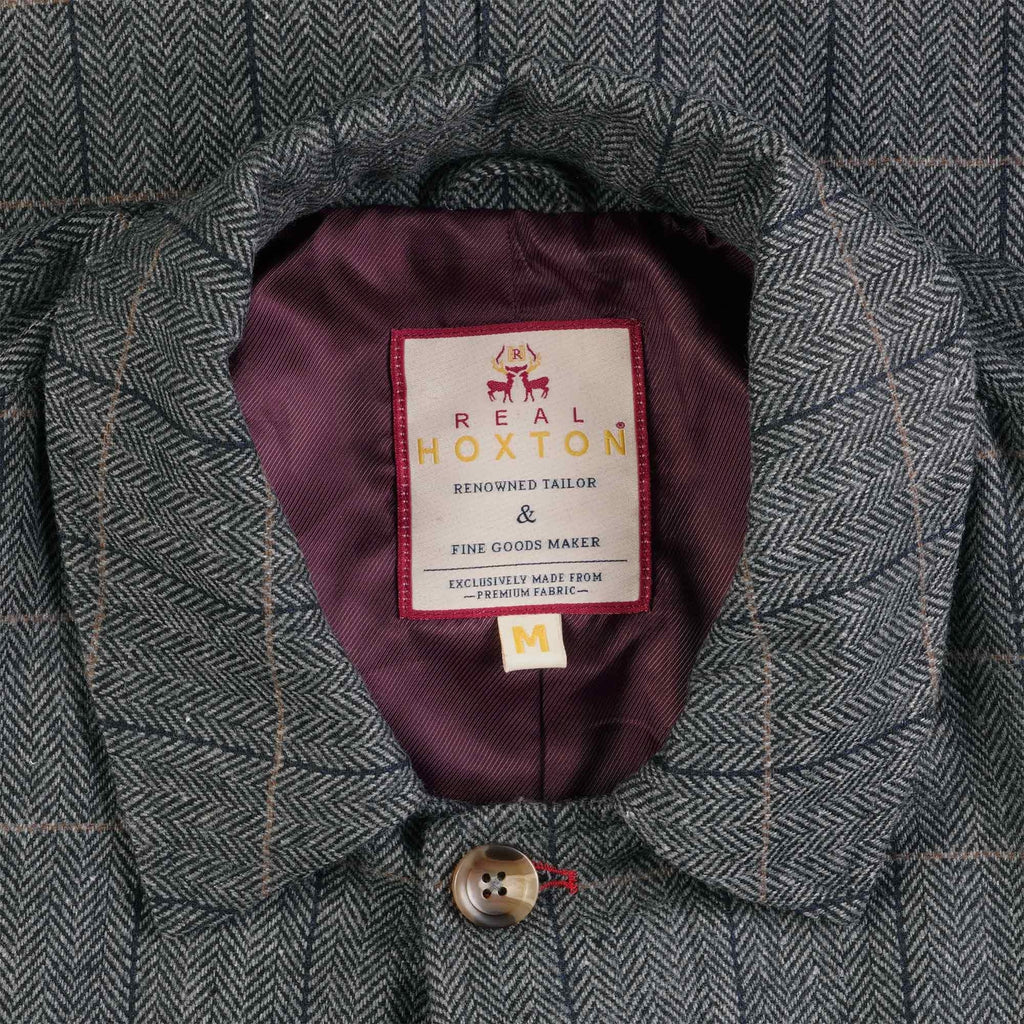 Real Hoxton Herringbone Mac - Grey