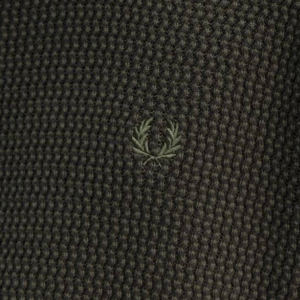 Fred Perry Textured Knitted Shirt - Black