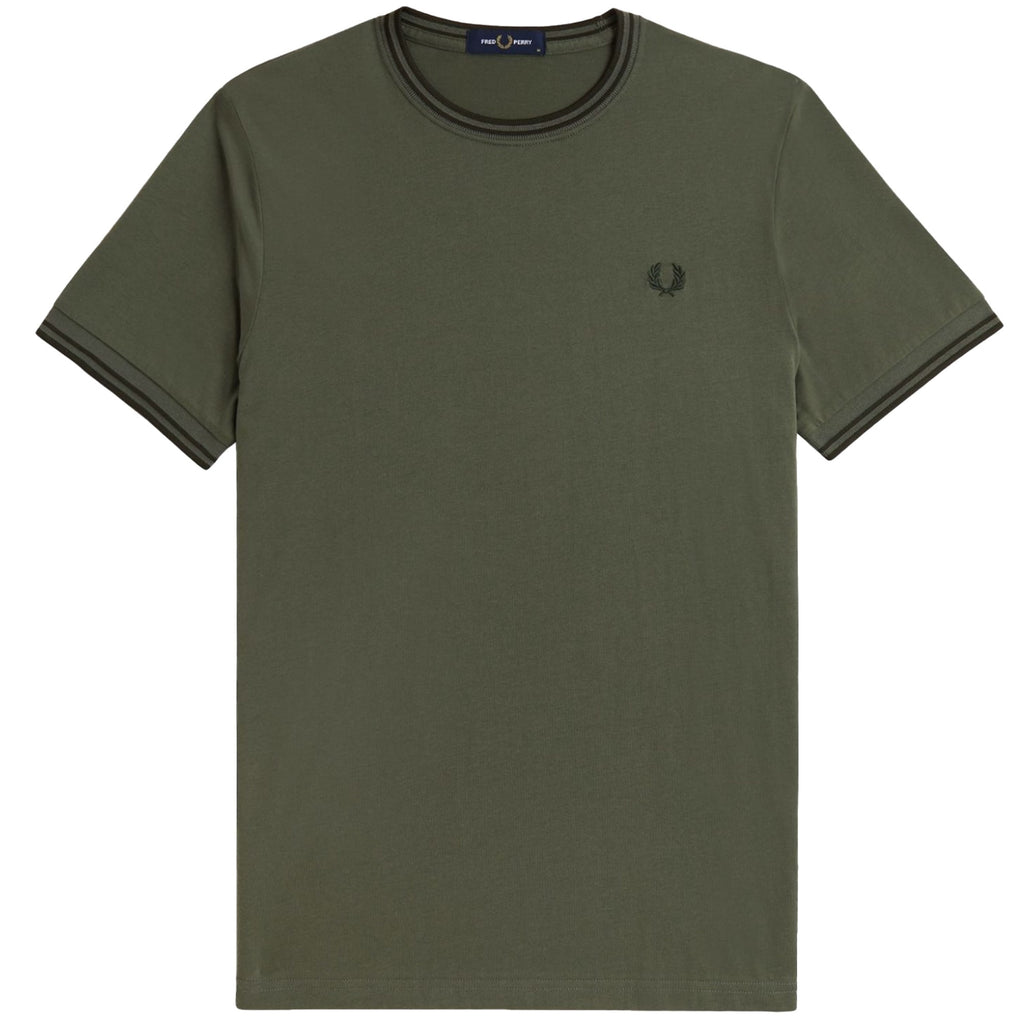 Fred Perry Twin Tipped T-Shirt - Field Green