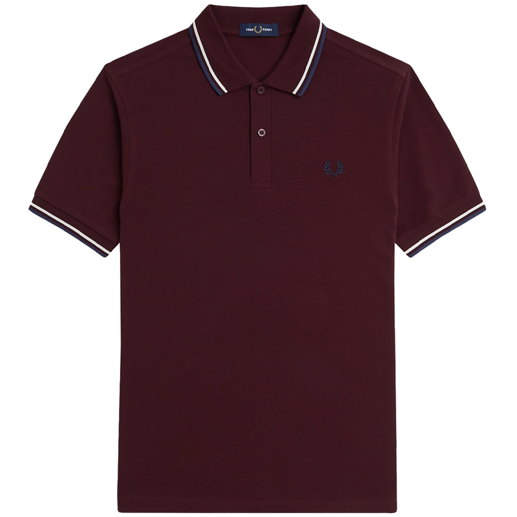 Fred Perry M3600 Twin Tipped Polo Shirt - Oxblood