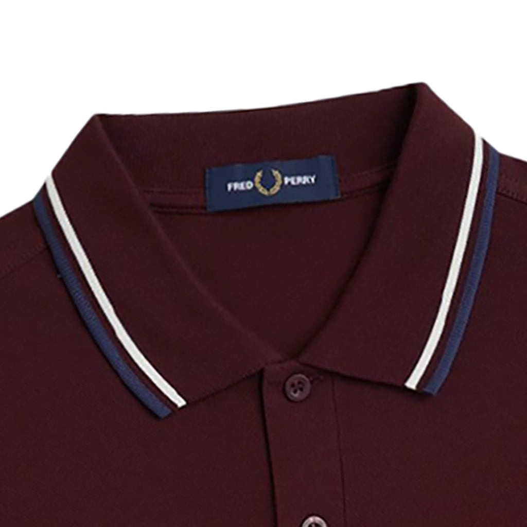 Fred Perry M3600 Twin Tipped Polo Shirt - Oxblood