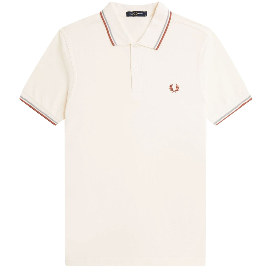 Fred Perry M3600 Twin Tipped Polo Shirt - Light Ecru