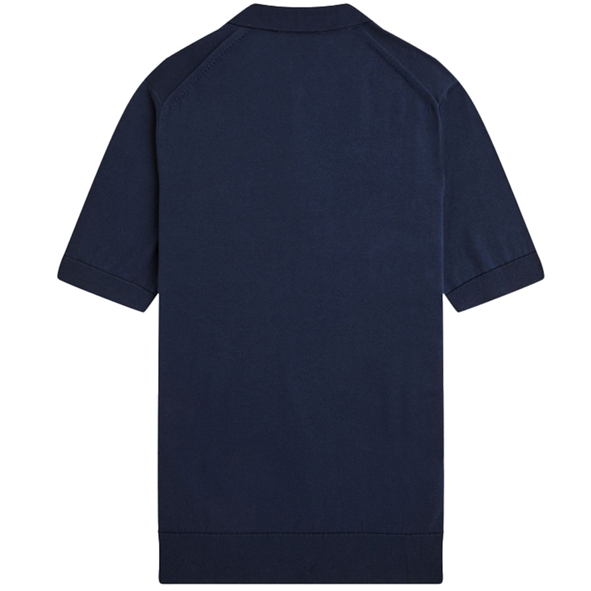 Fred Perry Knitted Cotton Shirt - Tennis Blue
