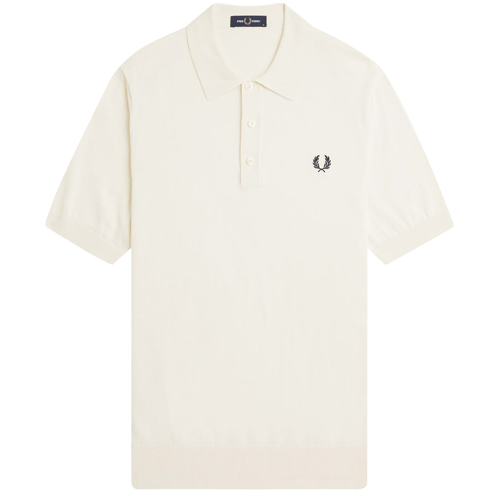 Fred Perry Knitted Cotton Shirt - Ecru