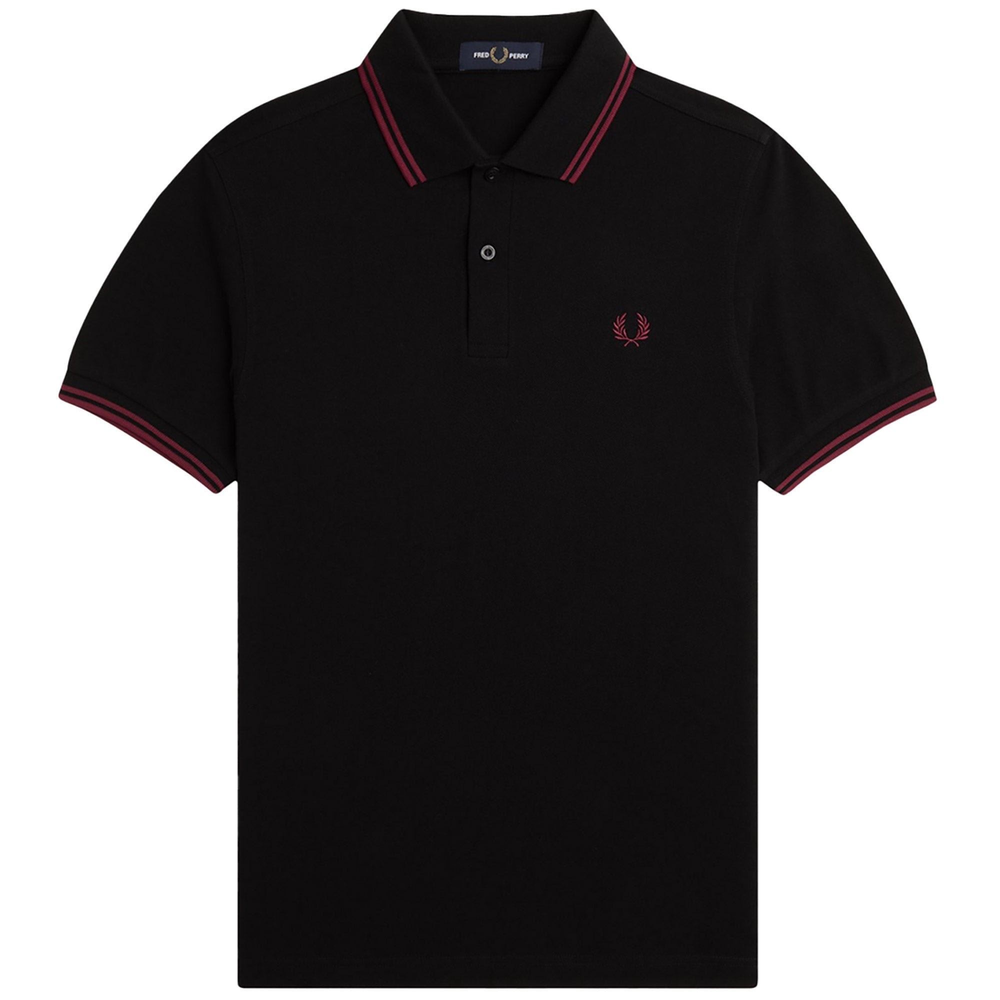Fred Perry M3600 Twin Tipped Polo Shirt - Black