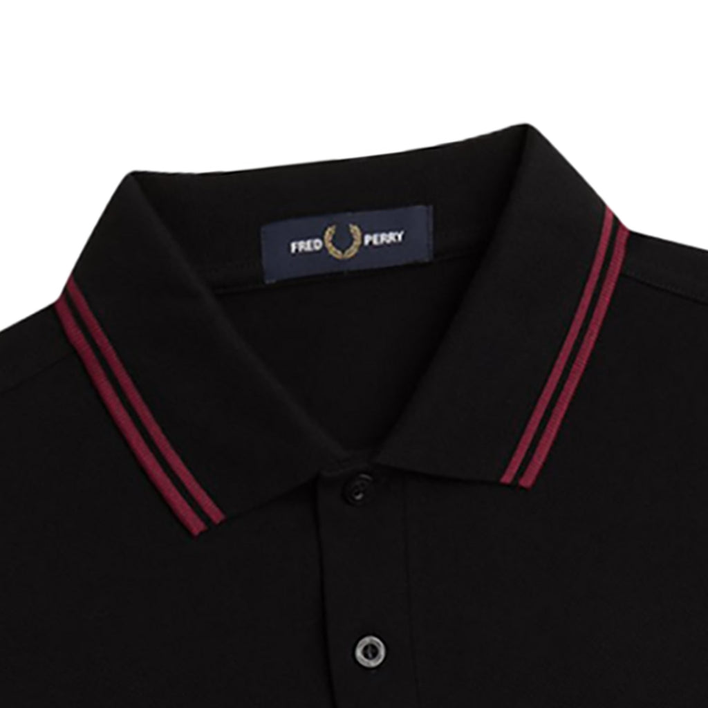 Fred Perry M3600 Twin Tipped Polo Shirt - Black