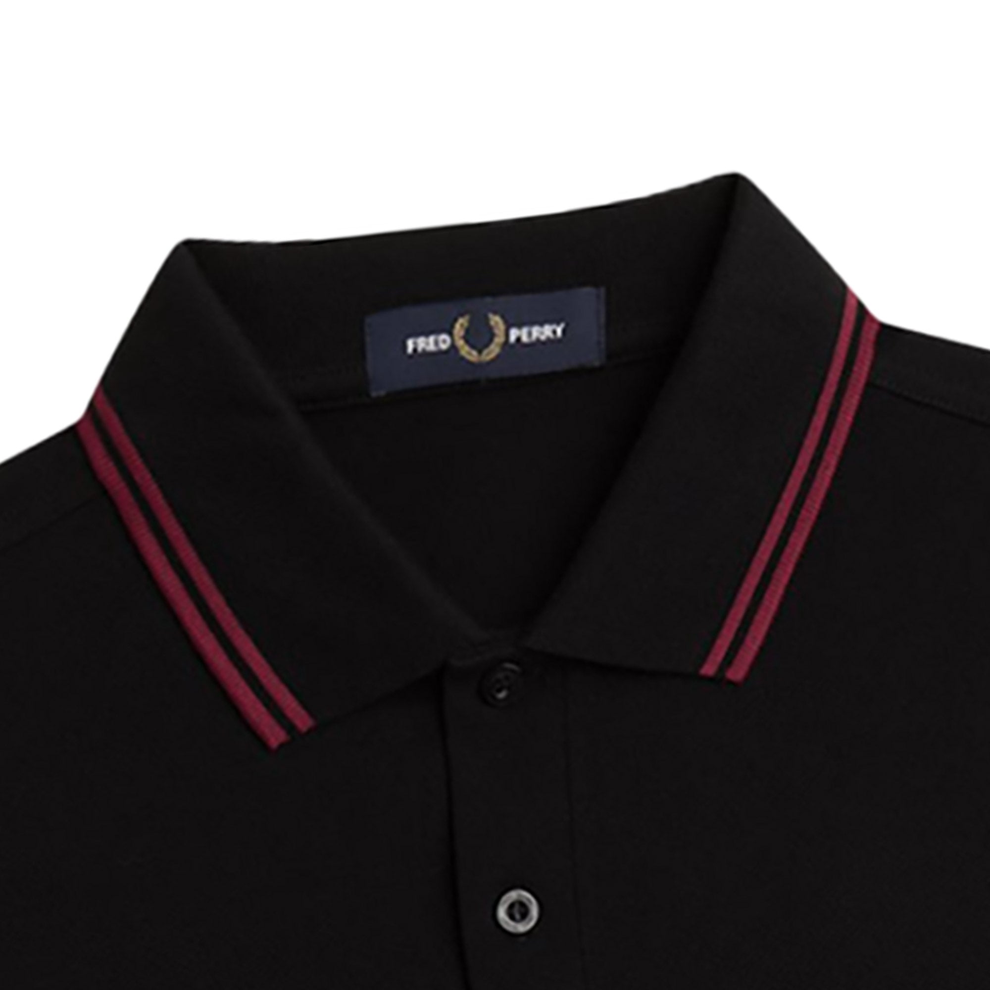 Fred Perry M3600 Twin Tipped Polo Shirt - Black