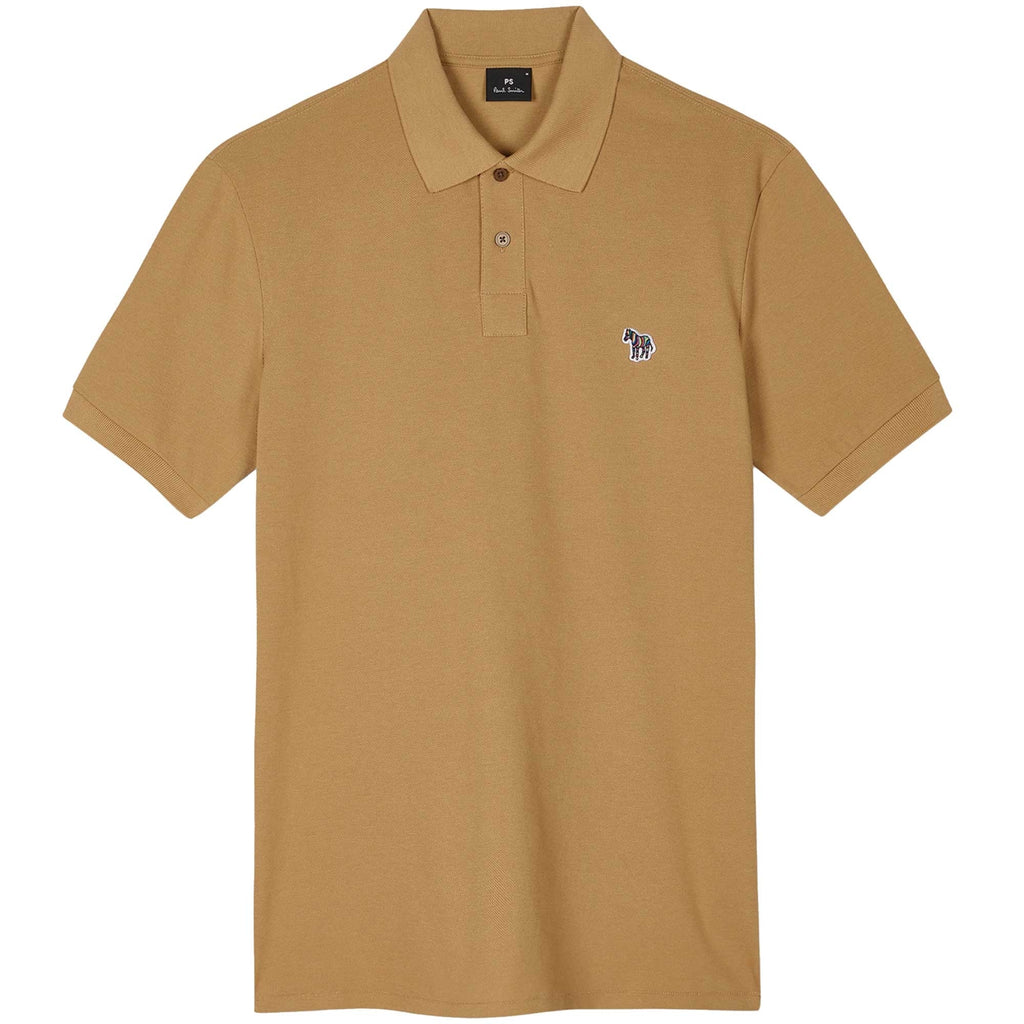Paul Smith Organic Cotton Zebra Polo Shirt - Toffee Brown