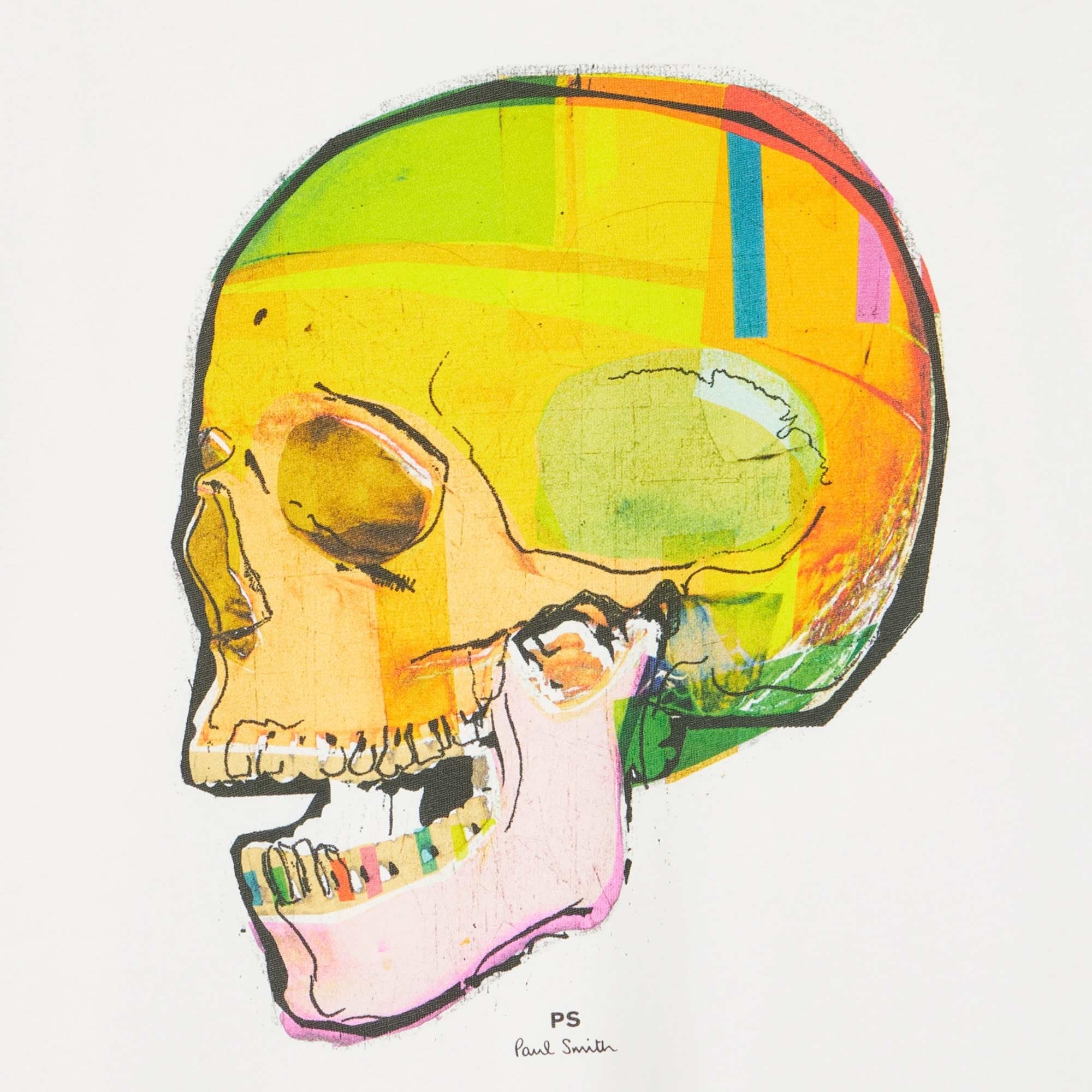Paul Smith Skull Sketch Print T-Shirt - White