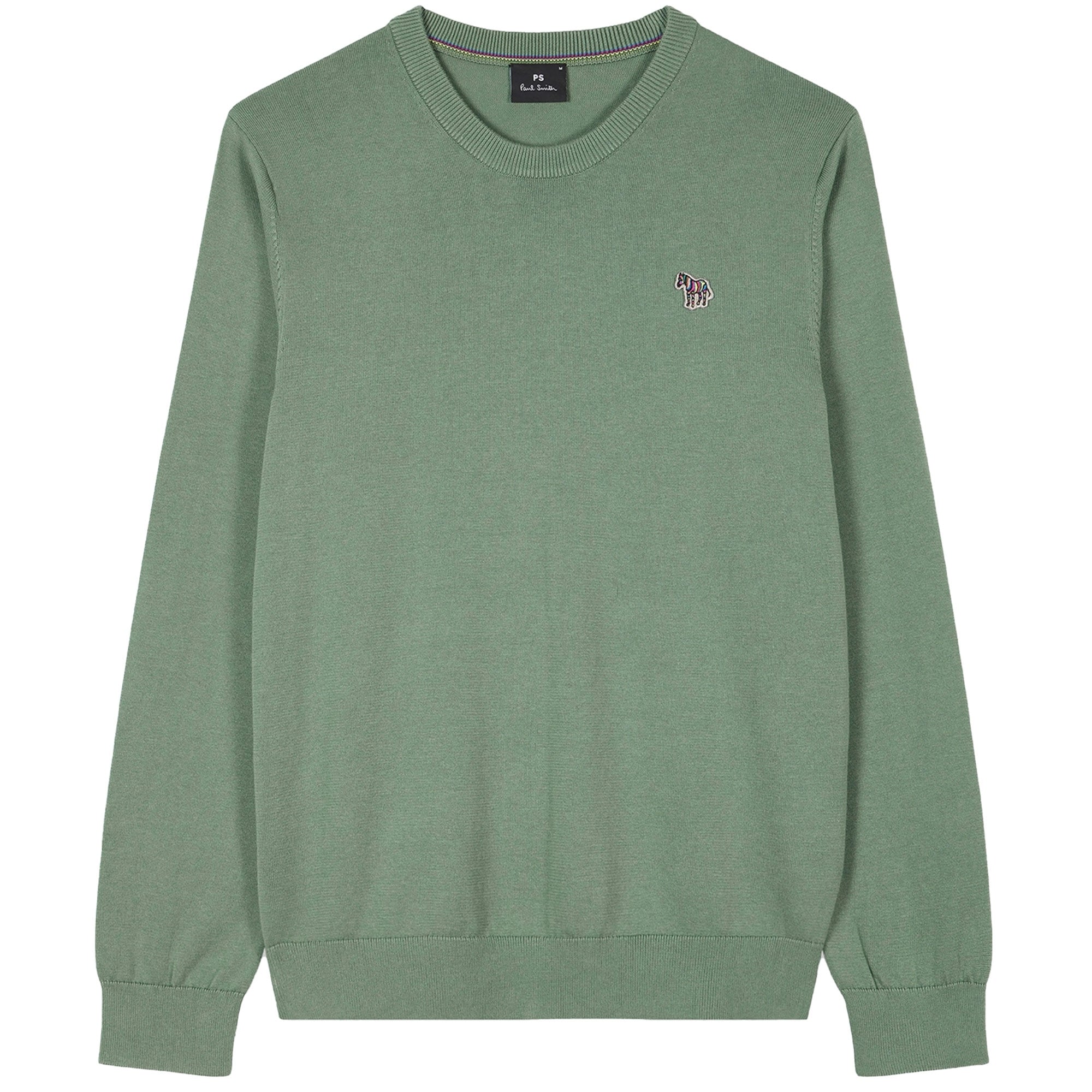 Paul Smith Organic Cotton Zebra Logo Sweater - Sage