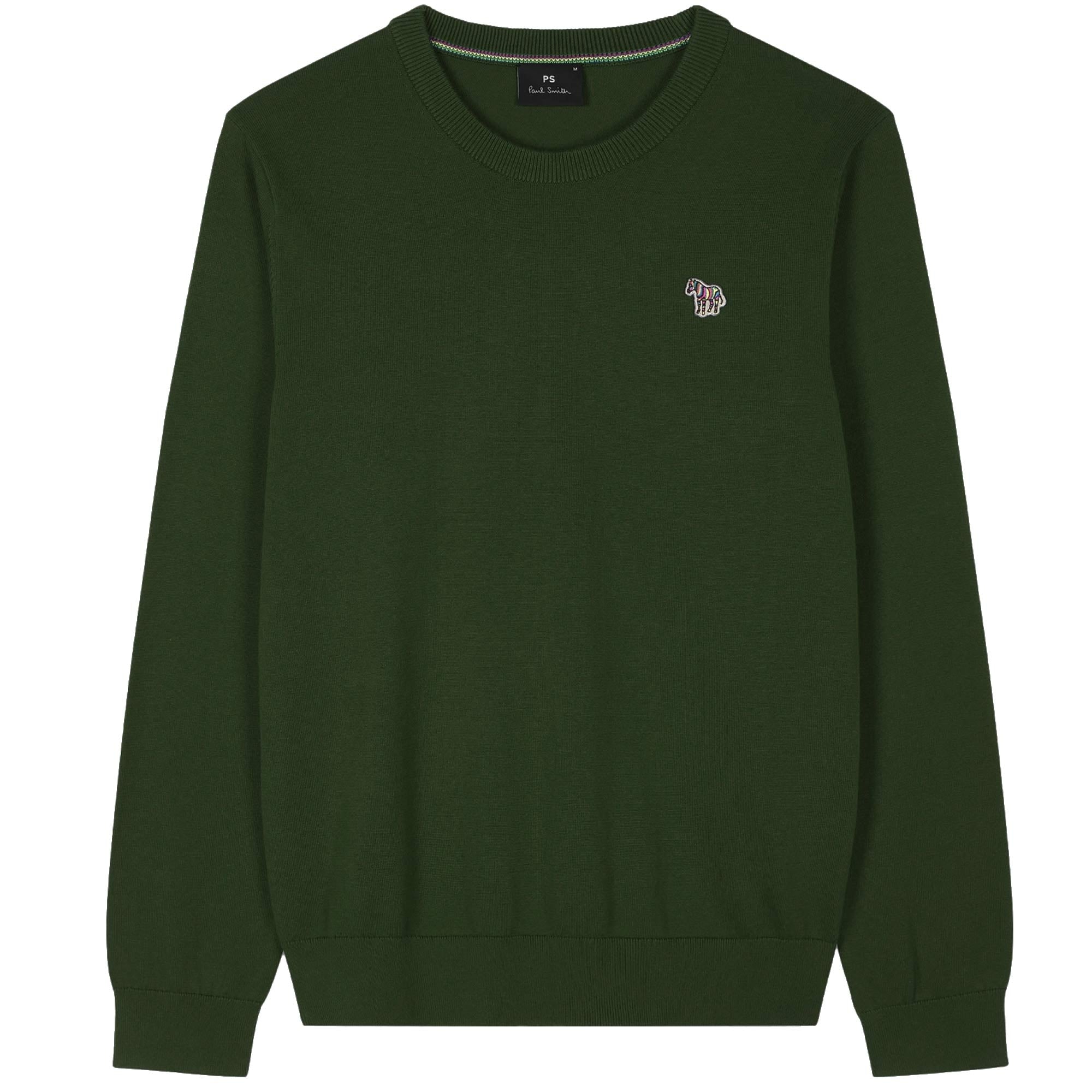 Paul Smith Organic Cotton Zebra Logo Sweater - Green