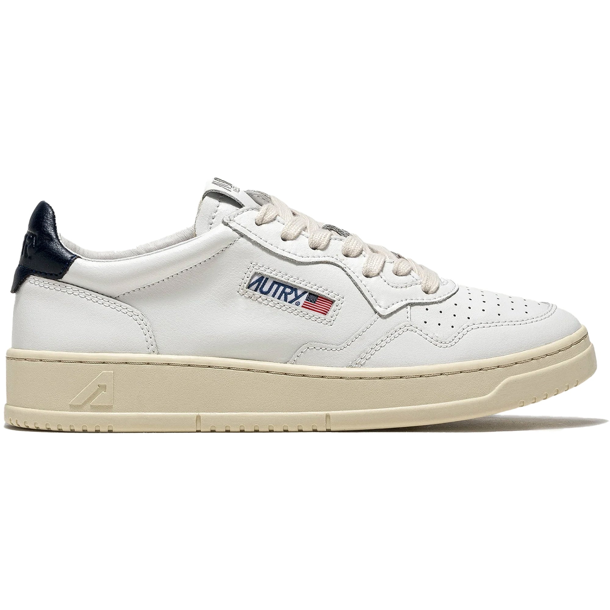 Action Low Leather - White/Blue