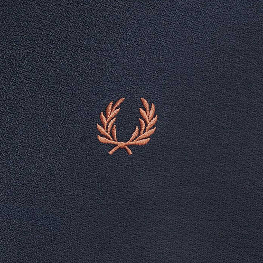 Fred Perry Pique Zip Neck Polo - Navy