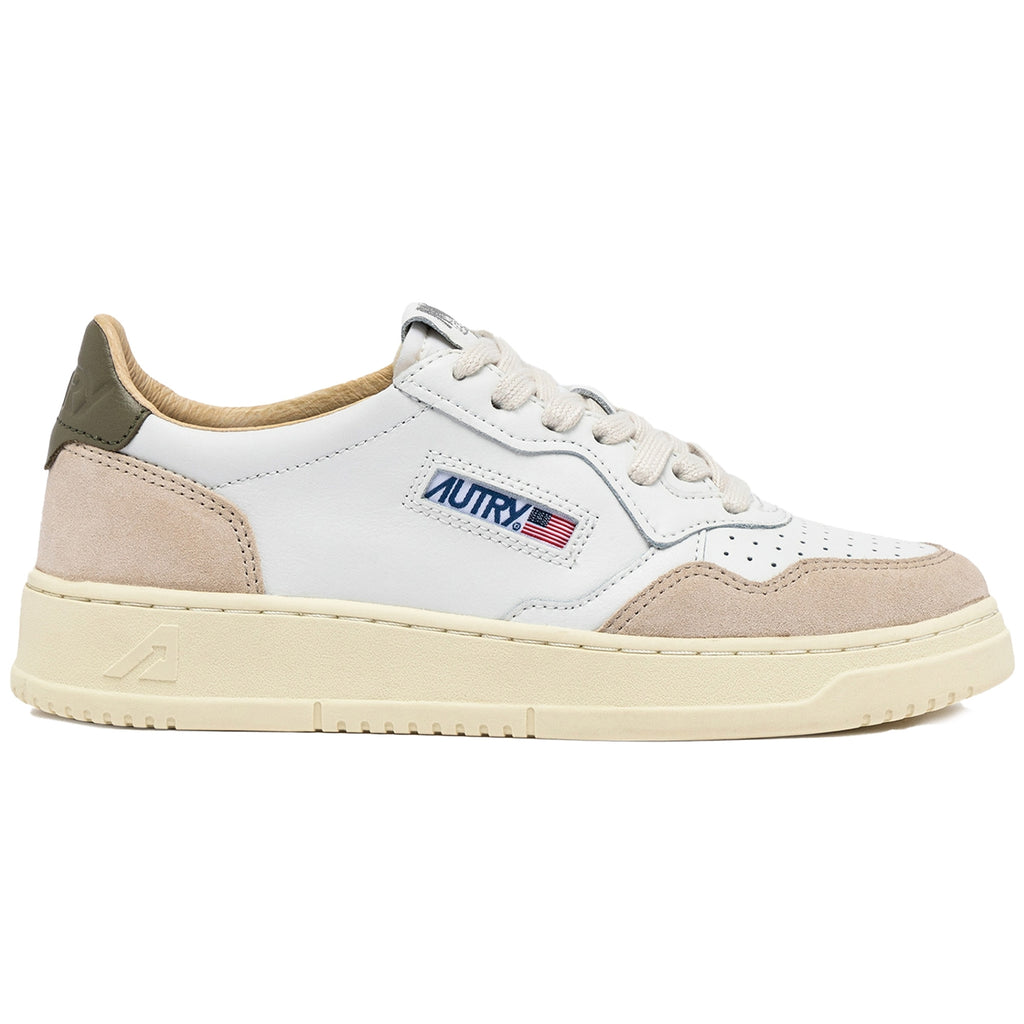 Autry Medalist Low Sneakers Leather and Suede - White and Covert