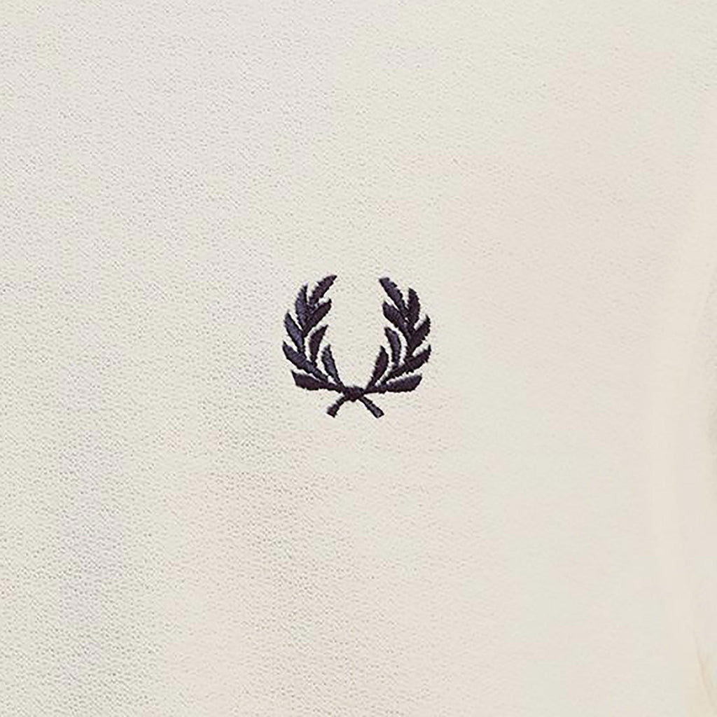 Fred Perry Crepe Pique Zip Neck Shirt - Ecru
