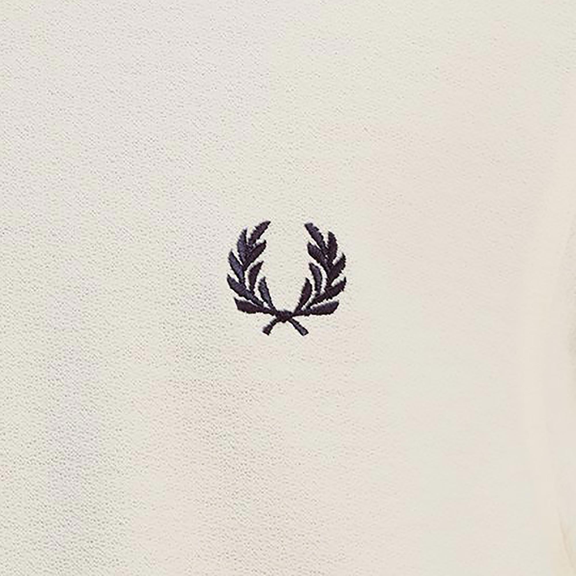 Fred Perry Crepe Pique Zip Neck Shirt - Ecru