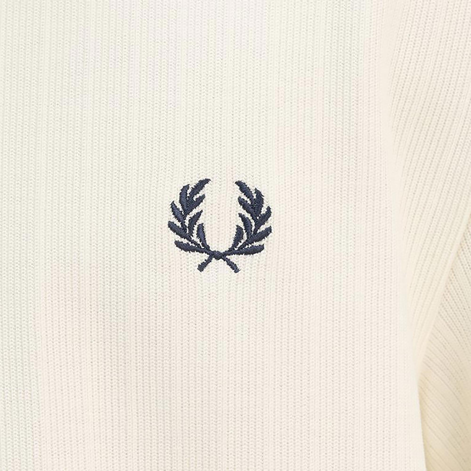 Fred Perry Ribbed Jersey T-Shirt - Ecru